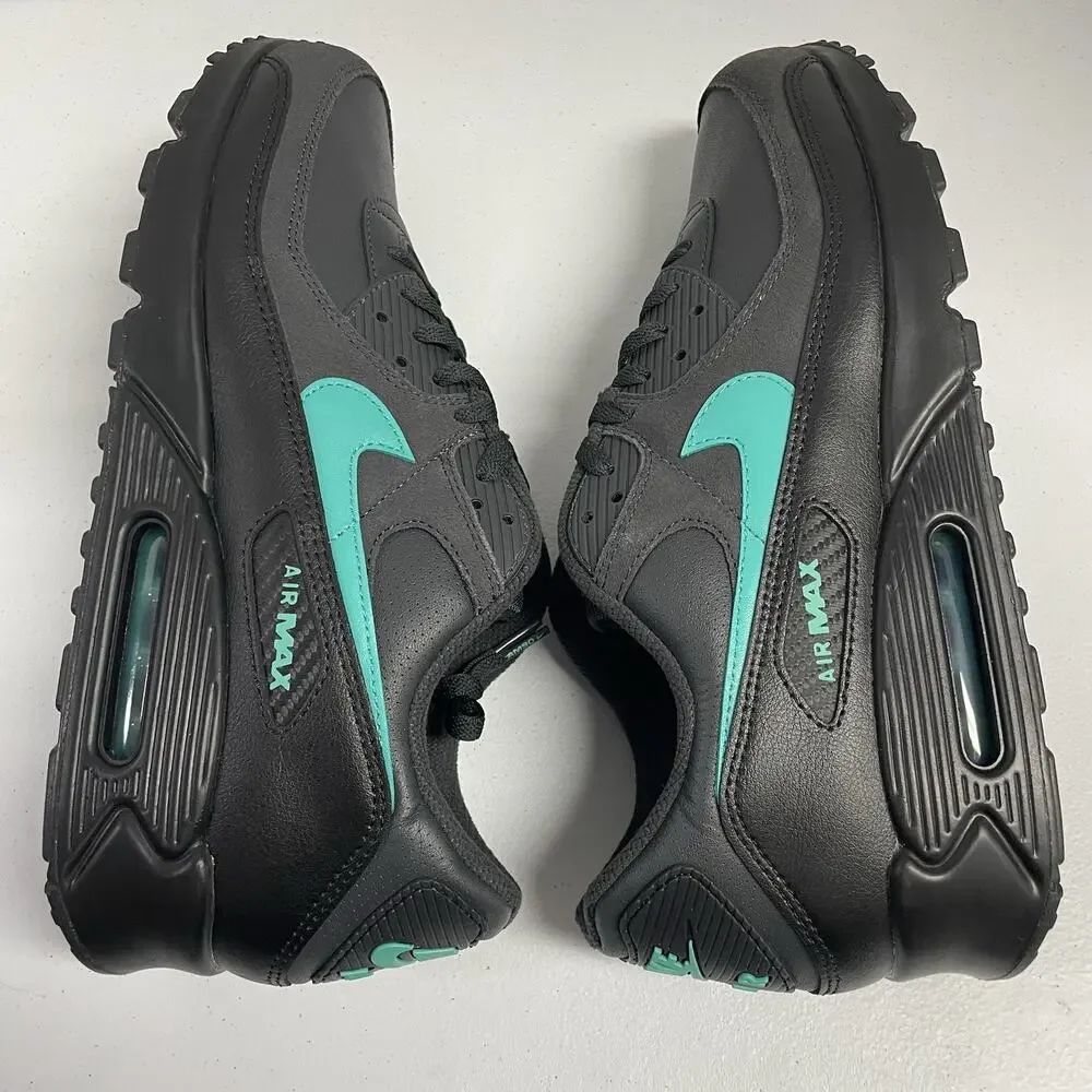 Nike Air Max 90 Tiffany IF0670 002 Size 15 Black Leather Low Top Sneaker Blue